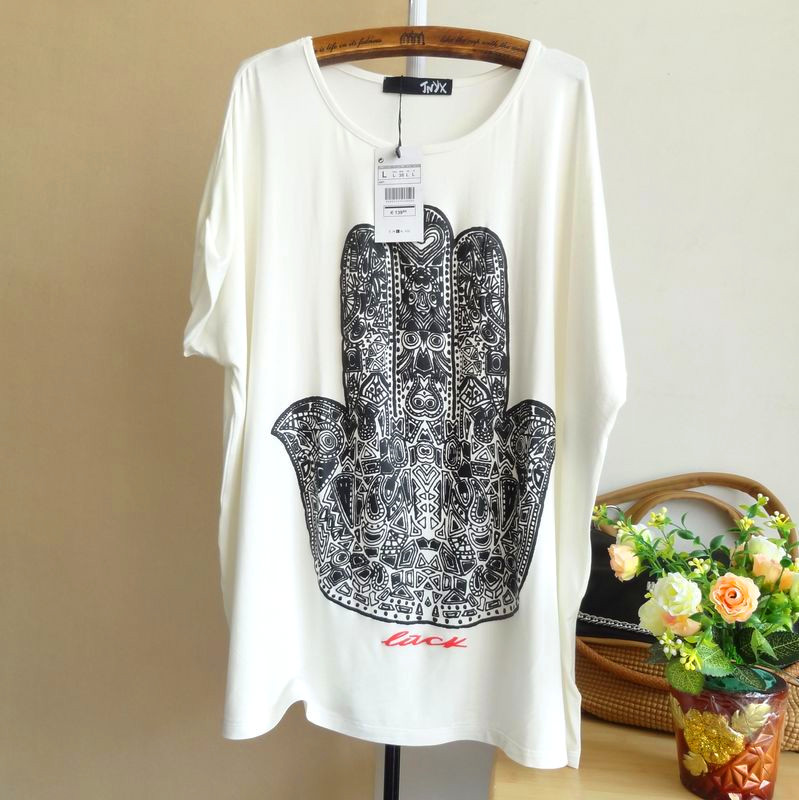 Hand Of Buddha Printing Loose T-shirt on Luulla